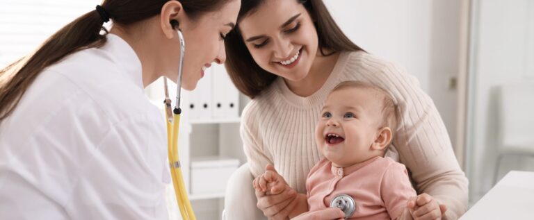 Happy Baby with Direct Care Doctors Near Me Explaining Direct Primary Care Model/DPC Model to Parent