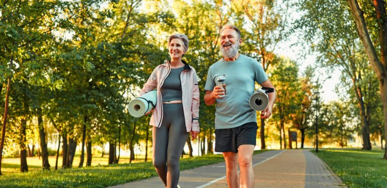 two healthy aging people.
